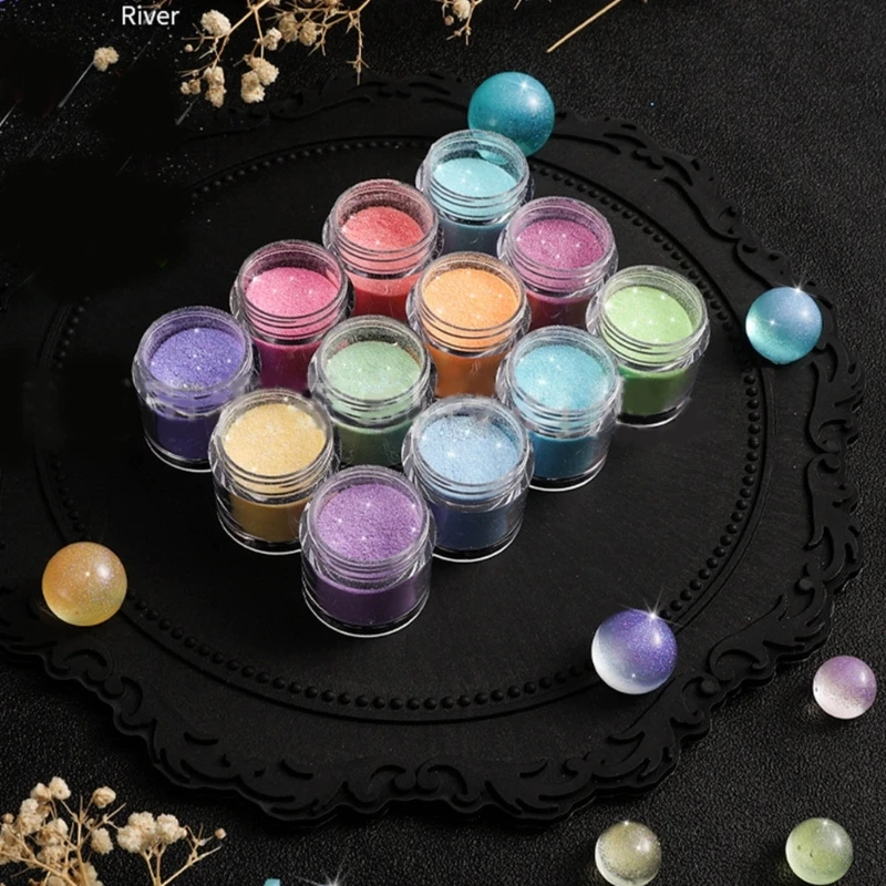 

12 цветов неподвешенные бриллиантовые Порошковые многоцелевые DIY Искусство и ремесла полимерный художественный слайм-Искусственный лак для ногтей