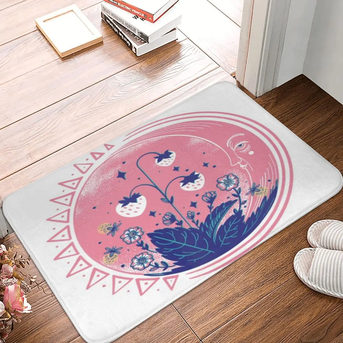 

Коврик из полиэстера с изображением клубники Луны 40x60 см
