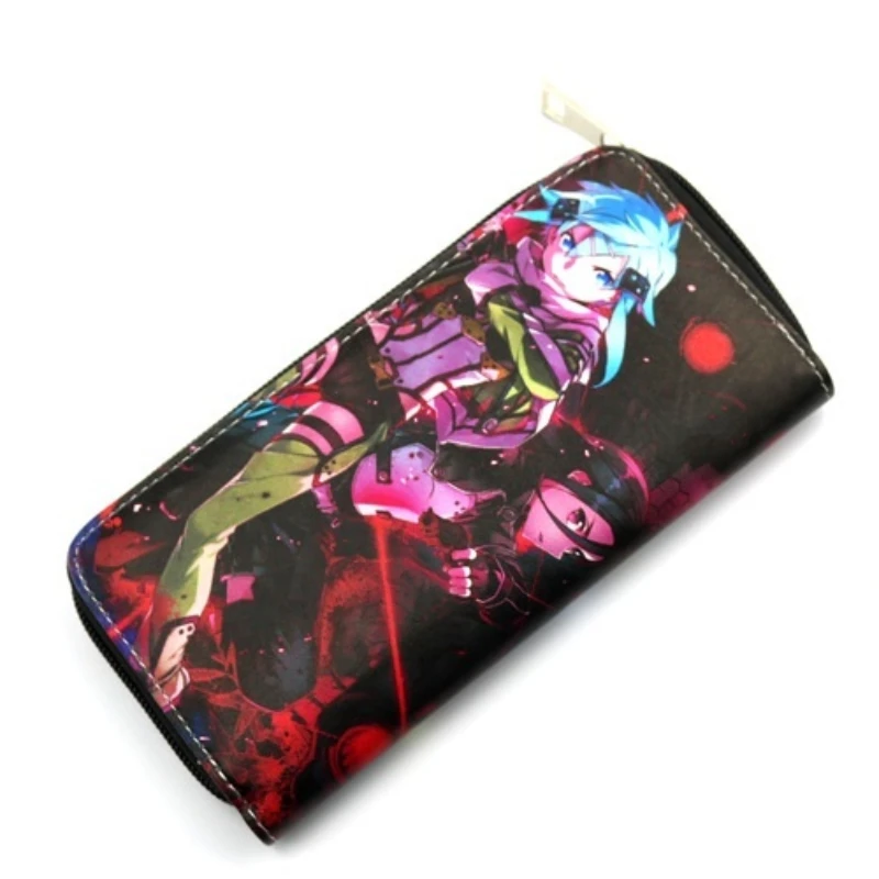Длинные кошельки на молнии с изображением аниме меча онлайн Kirito Asuna