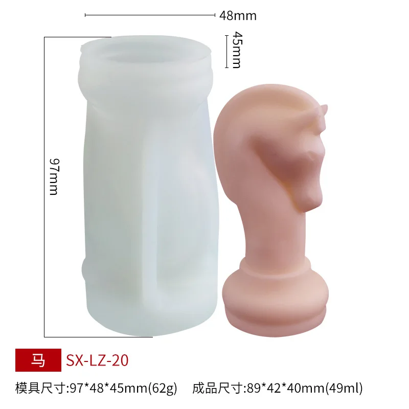 

nCandle Molds for Candle Making Chess Candle Silicone Mold DIY Chess Piece Creative Fragrance Candle Molds Silicone m