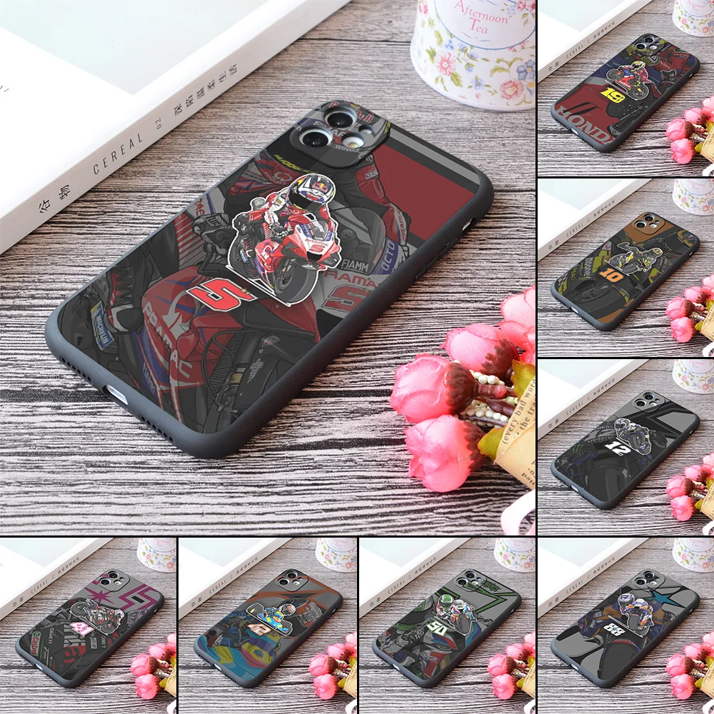 

MOTOGP Pattern Print Soft Silicone Matt iPhone Case For Apple 13 Pro Max Series Moto Superbike Racing Vector Sport World Race GP
