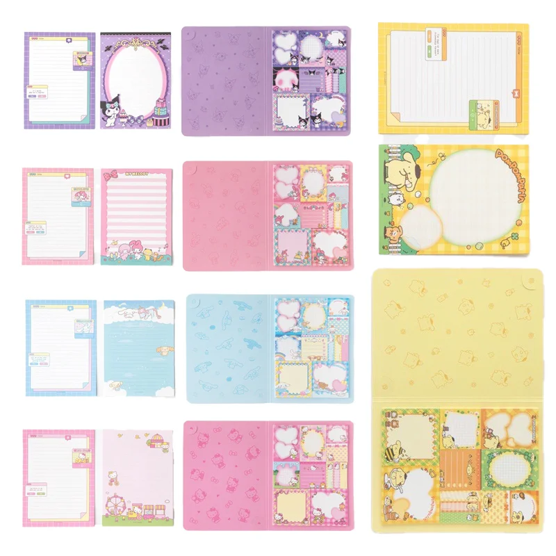 

Cartoon Sanrios Kuromi Hello Kittys Cinnamoroll Kawaii Can Tear Off The Note Book Note Paper Handbook Message Note N Times Paste