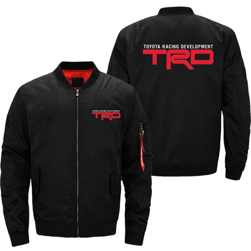 

Toyota Motorsport TRD Autumn Winter Men's Flying Jacket Fashion Thicken Windbreaker Warm Casual Zipper Baseball Coat