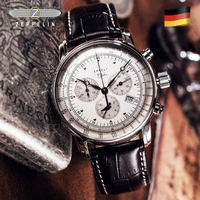 zeppelin 100 jahre limited edition 7680 1 hot selling three hand chronograph leather strap watch quartz watch for men best gifts