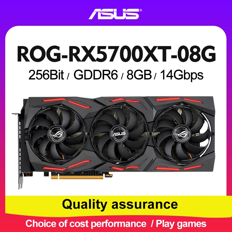 

Asus ROG RX5700XT-08G GDDR6 256 bit игровой настольный компьютер графическая карта PK RTX3060