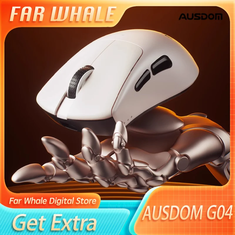 Мышь Ausdom G04 с тремя режимами Paw3311 легкая игровая мышь датчиком эргономичная