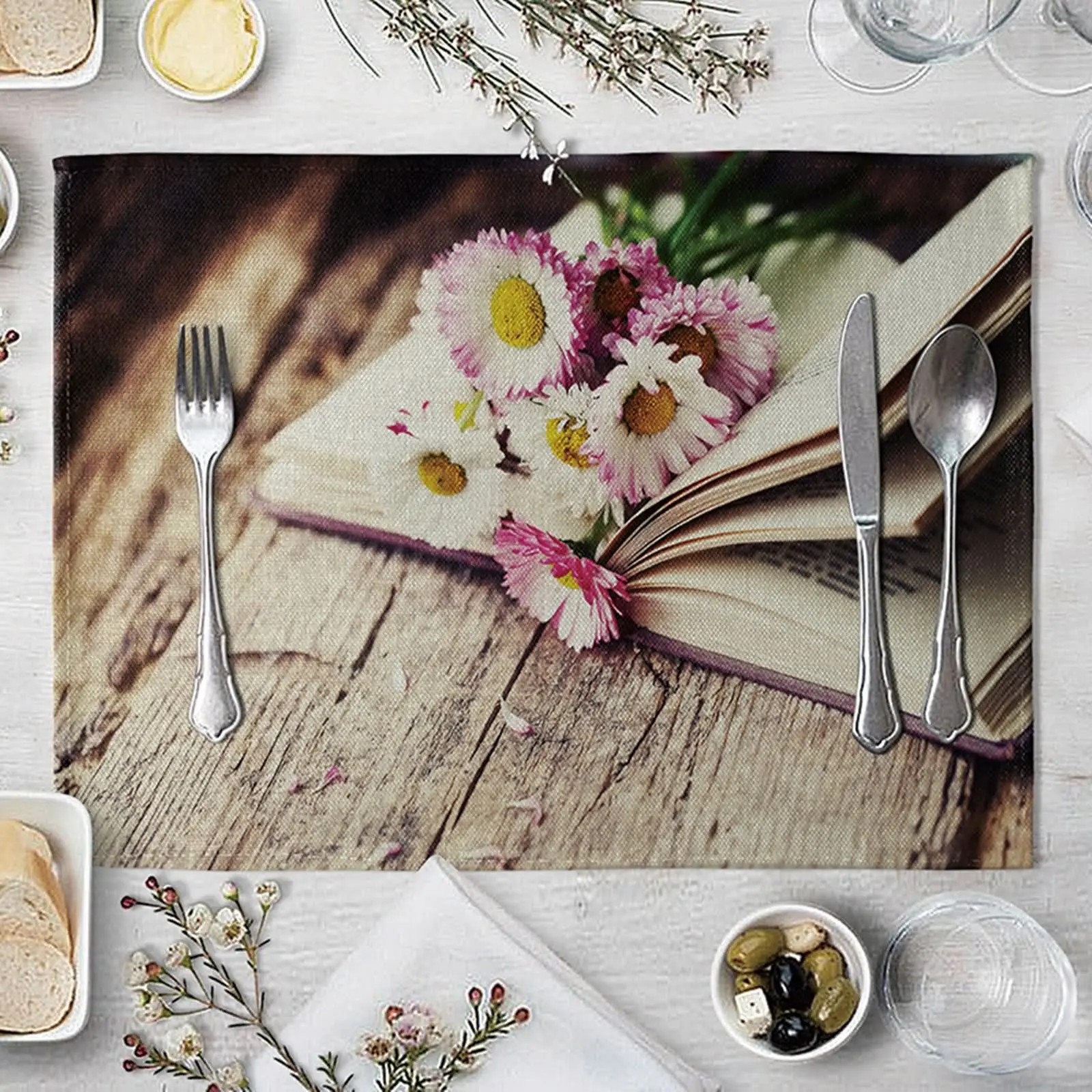 

Настольные подставки для столовой, круглые нейтральные и розовые салфетки, маленькие квадратные салфетки