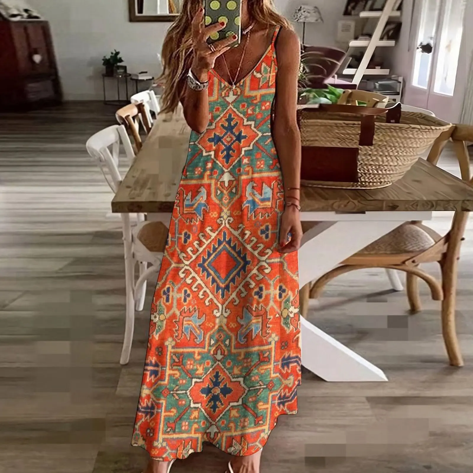 Karadaja античное платье без рукавов с принтом персидского ковра платья для женщин