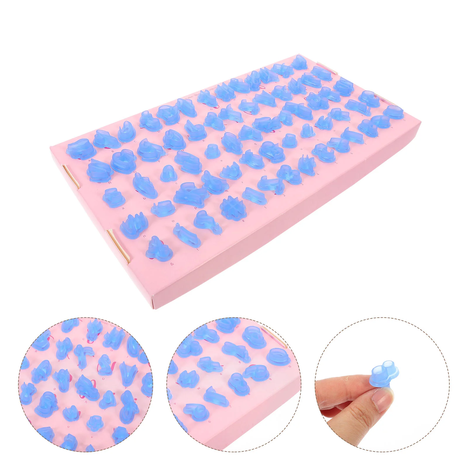 

66Pcs Wear-resistant Cookie Stamps Letter-shaped Cookie Press Small Cookie Press Molds