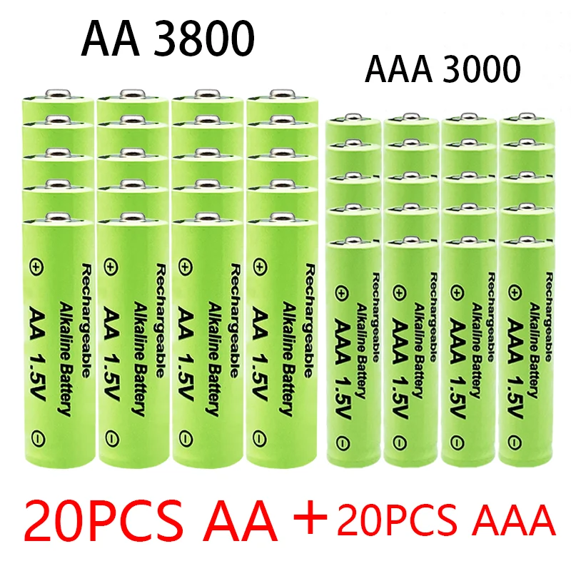 Piles alcalines 1 5 V  AA 2100 mAh et AAA 3000 mAh  pour horloge  lampe-torche  lecteur MP3  jouets