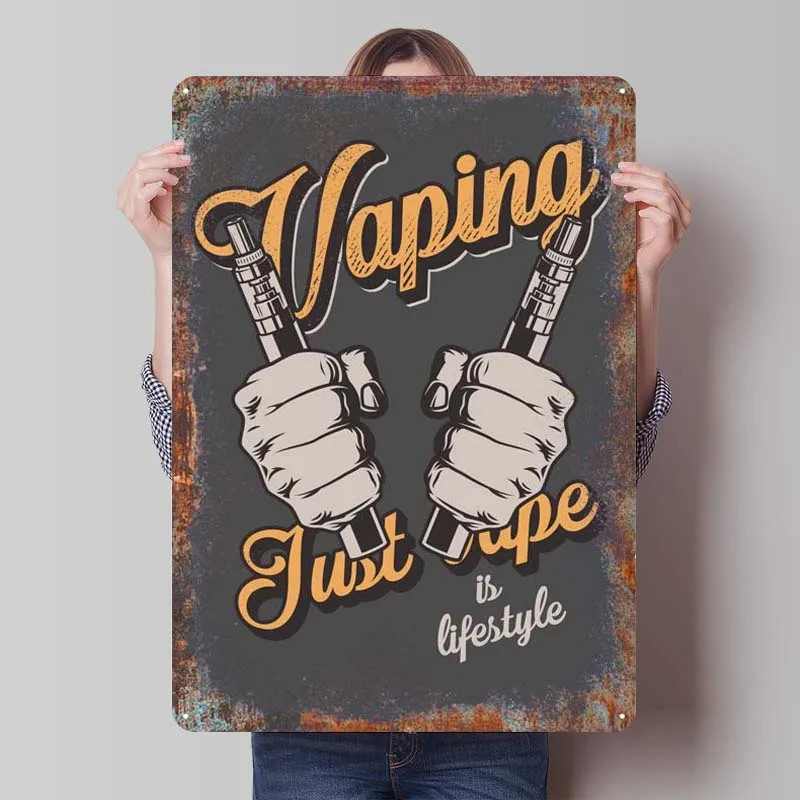 Электронная сигарета Vaper Chainsmo Ржавый металлический постер жесть знак эльф декор