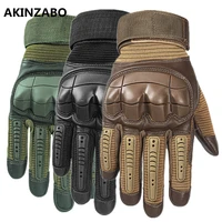 rubber protective gear tactical gloves full finger pu leather touch screen mittens airsoft army motorcycle long military gloves