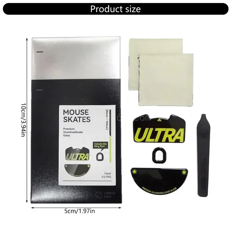 Стеклянные ножки мыши коньки для V3Pro круглые изогнутые края