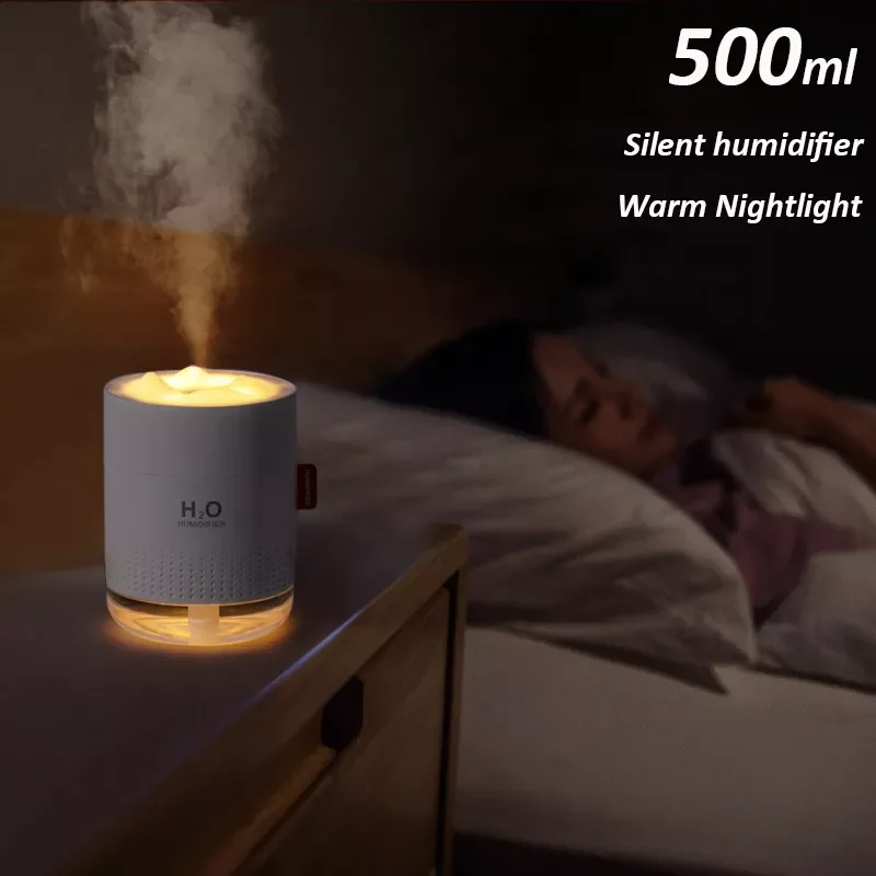 

Портативный ультразвуковой увлажнитель воздуха 500 мл Snow Mountain H2O USB Ароматический диффузор с романтичной ночной лампой увлажнитель воздуха