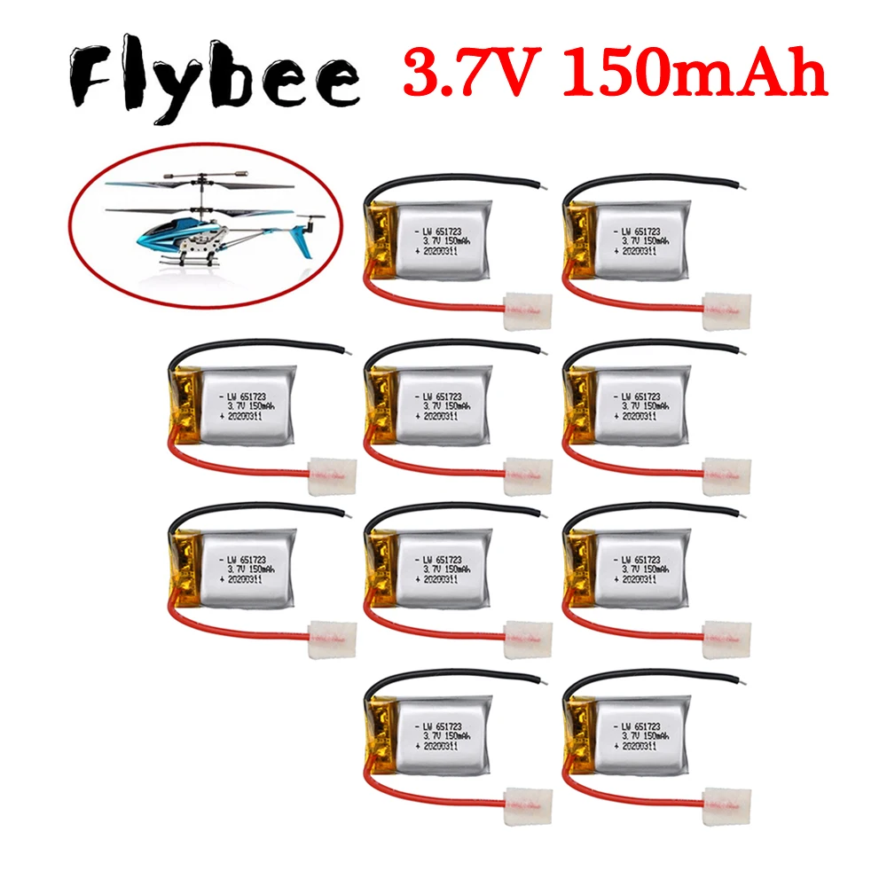 2/4/6/8/10 шт. 3,7 в 150 мАч 20C литий-полимерный аккумулятор для Syma S107 S107G S107-19 Skytech M3 Quadcopter Drone литиевая батарея