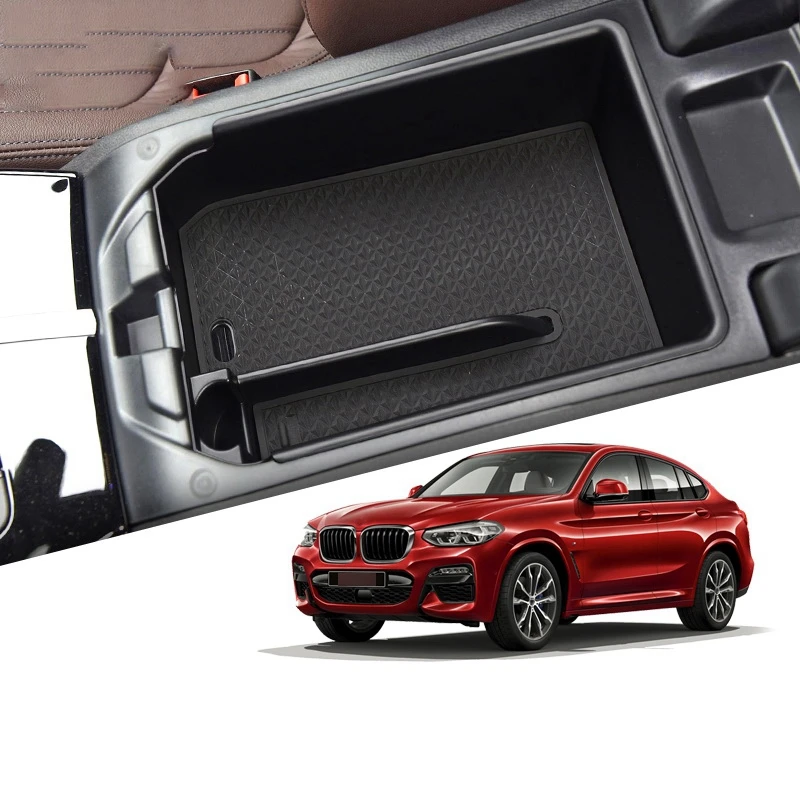 

Органайзер для центральной консоли автомобиля, коробка для хранения, аксессуары, подлокотник, коробка для хранения для-BMW X3 G01 2018-2021 X4 G02 2019-2021