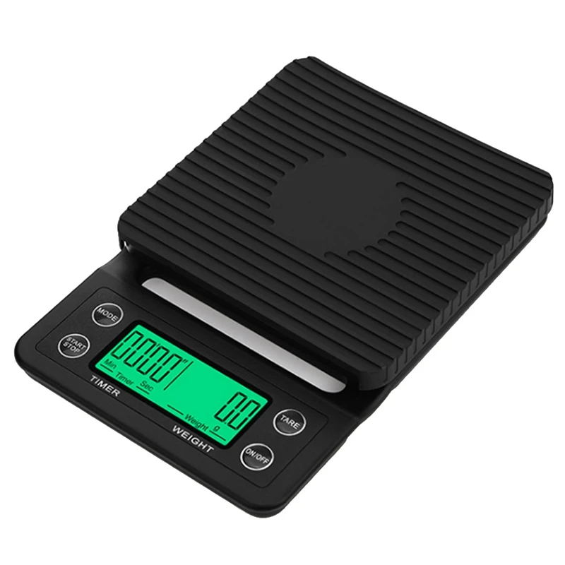 

5Kg/0.1G Drip Coffee Scale High Precision Timing Scale With Timer Portable Electronic Digital Kitchen Scale USB Charge