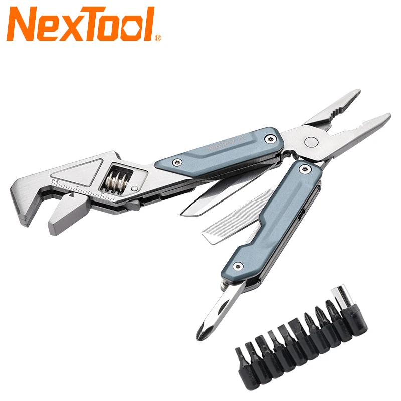 Фото NexTool светильник Wrench W2 многофункциональные складные плоскогубцы многофункциональный гаечный ключ Отвертка EDC инструмент для обслуживания инструмент для домашнего ремонта №1