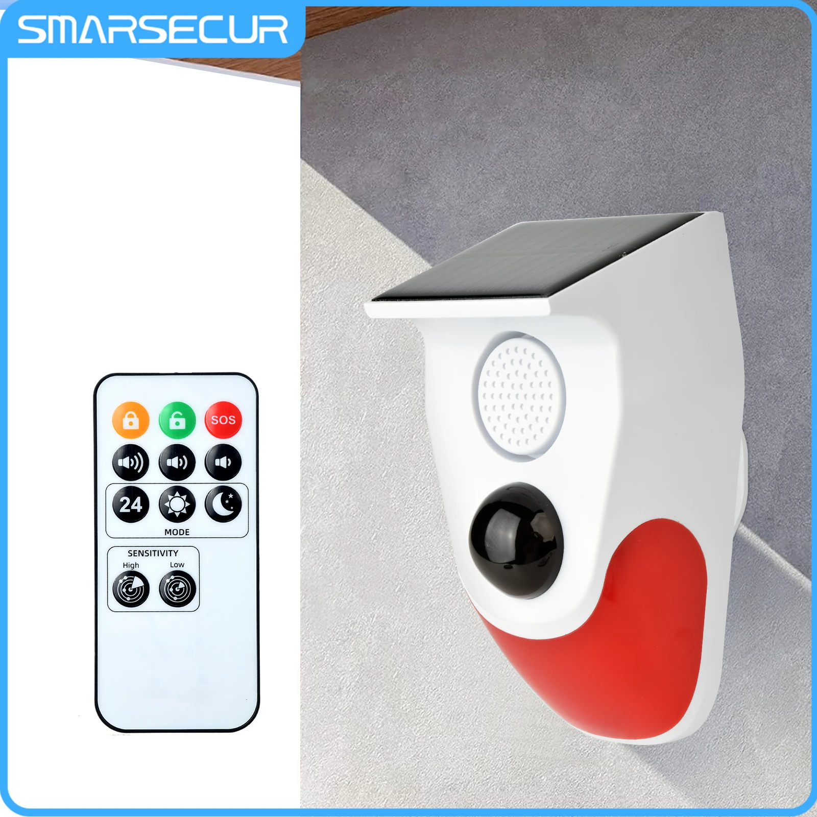 Наружный Датчик Движения На Солнечной Энергии Детектор Сигнализации С Внешней