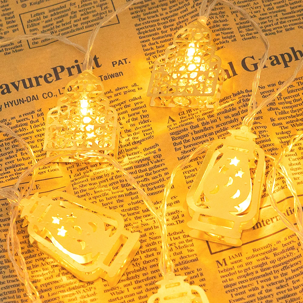 

Holiday Garden Decoration Lights String Lantern Mosque Light Alloy 10 LED LED Night Light Bedroom Lamp Decor