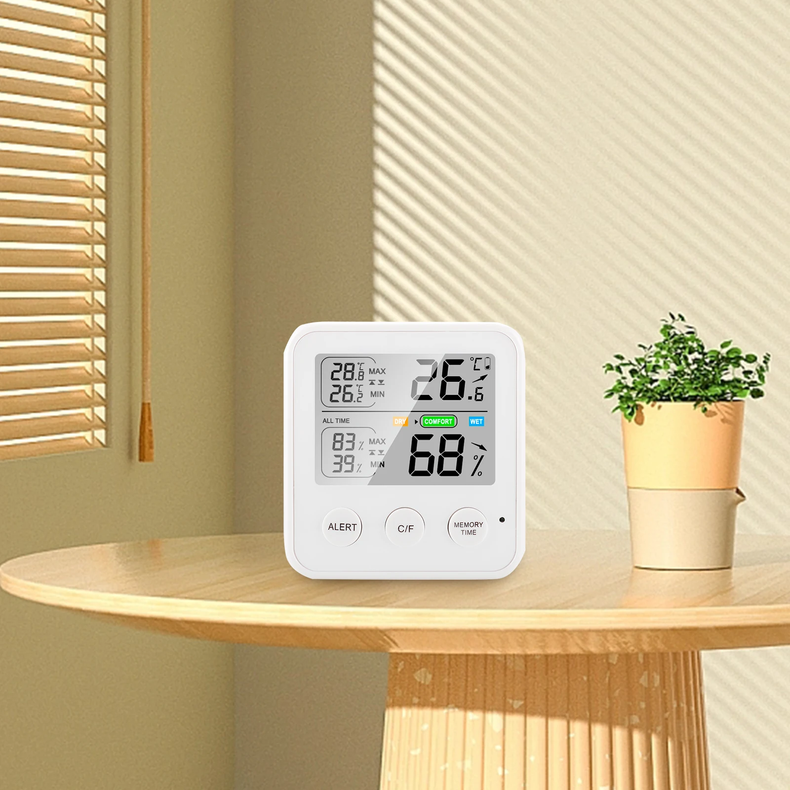

Цифровой термометр, Термогигрометр с регистрацией и индикатором кондиционера для комнаты, монитор кондиционера