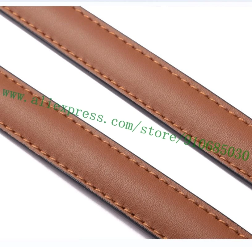 Top Quality Tan Brown Calfskin Shoulder Strap For Designer Women Daauphiine Backpack Carrying Belt Bag Parts Replacement