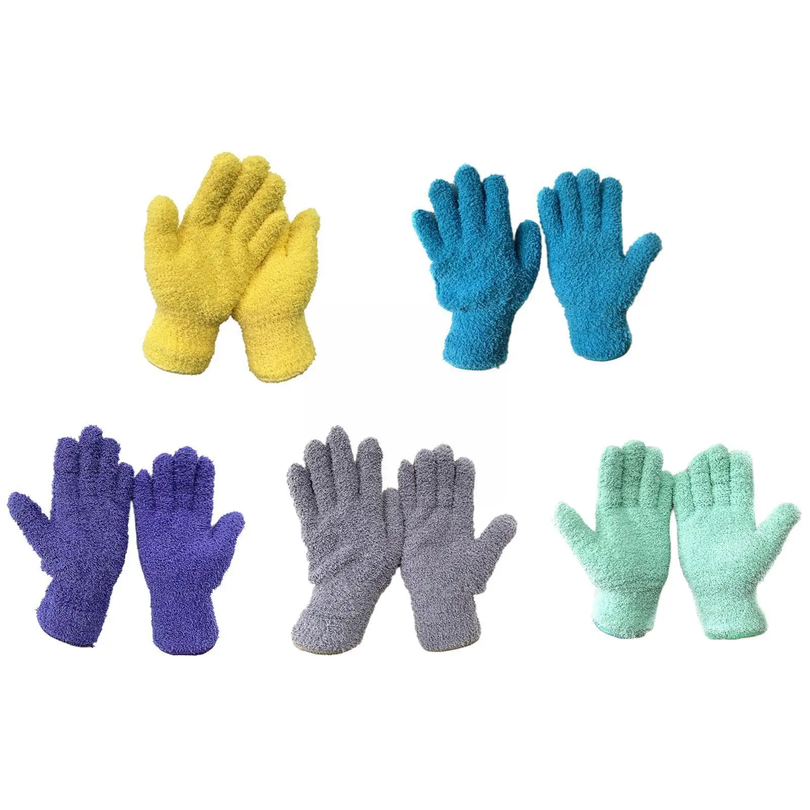 

Car Wash Microfiber Dust Removal Gloves Coral Fleece Housework Clean Gloves Hair Dry Absorbent Gloves Five-finger Water K5B6