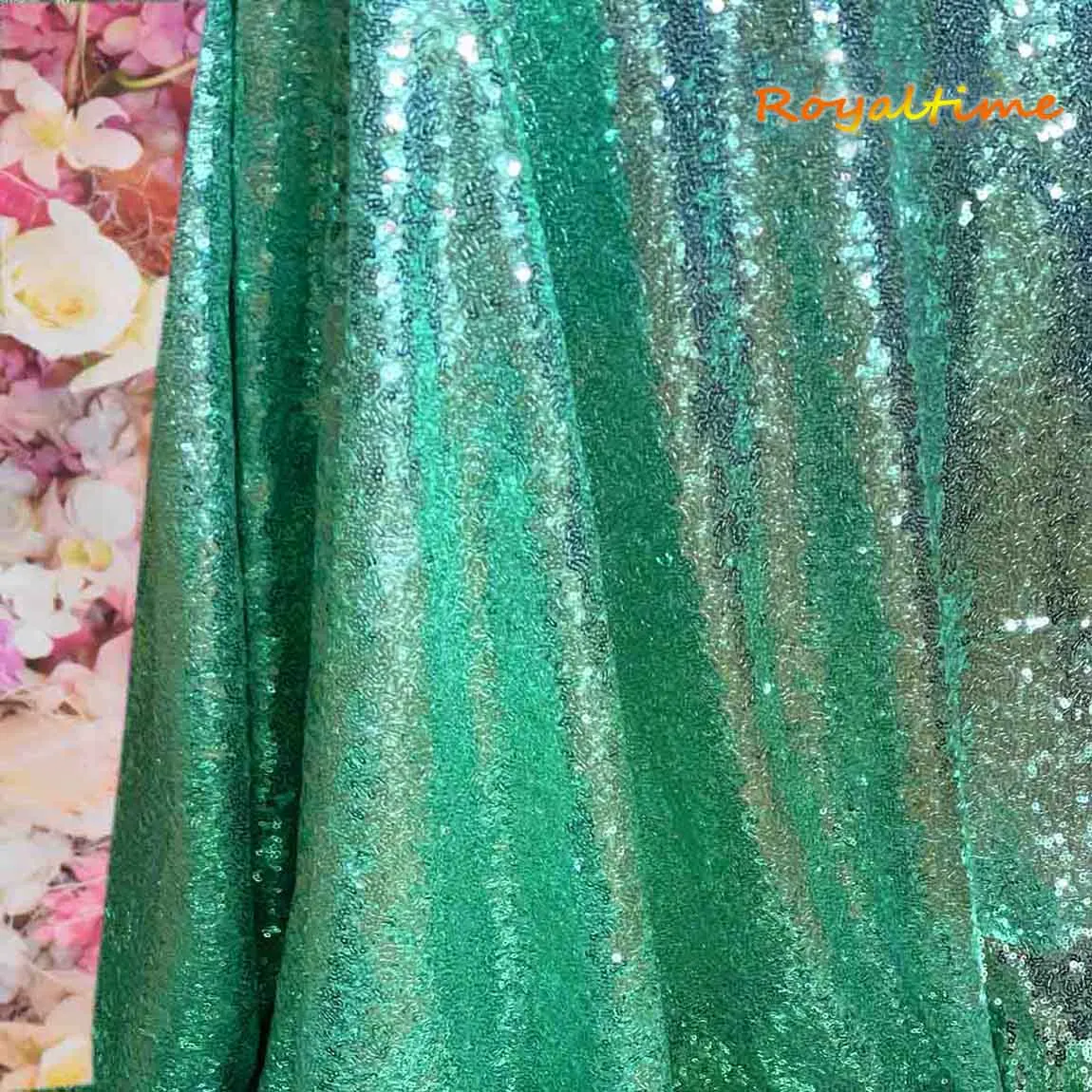 Кружевная ткань Royaltime блестящая неоновая двусторонняя стрейчевая с вышивкой для