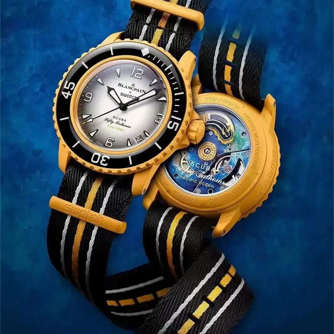 

2023 New Ocean Watches Co Branded Swatch Imitate Auto Watch Men Top Quality Blancpain Quartz Atlantic Pacific Arctic
