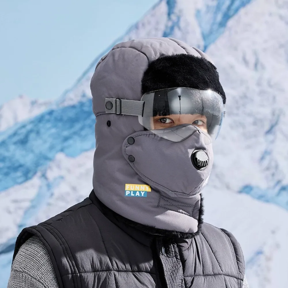 Повседневная многофункциональная зимняя велосипедная шапка 3-в-1 однотонная