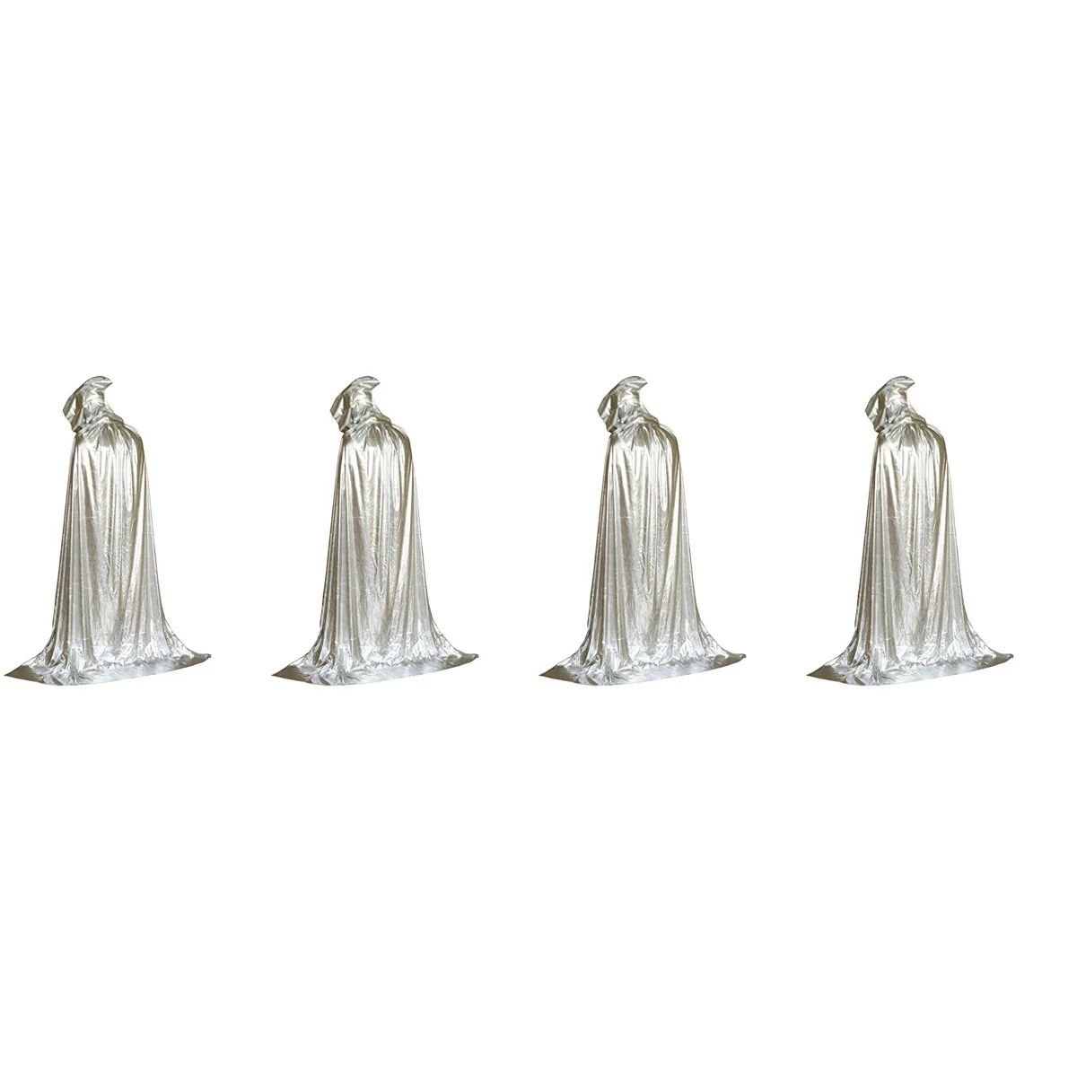 

4pcs Hooded Cape Costume: Cloak Witch Cape Death Dress Outfit for Christmas Costume Accessory