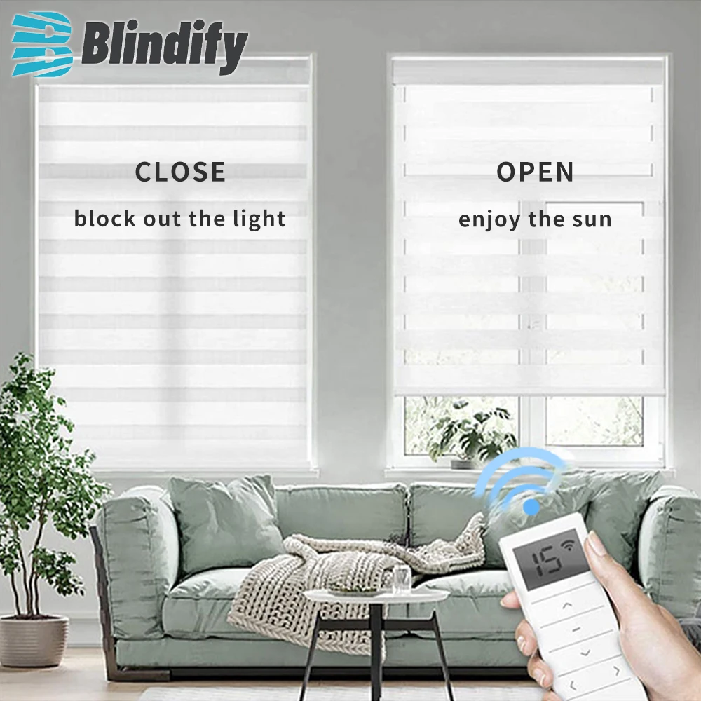 Blindify Моторизованные электрические умные автоматические двойные двухслойные