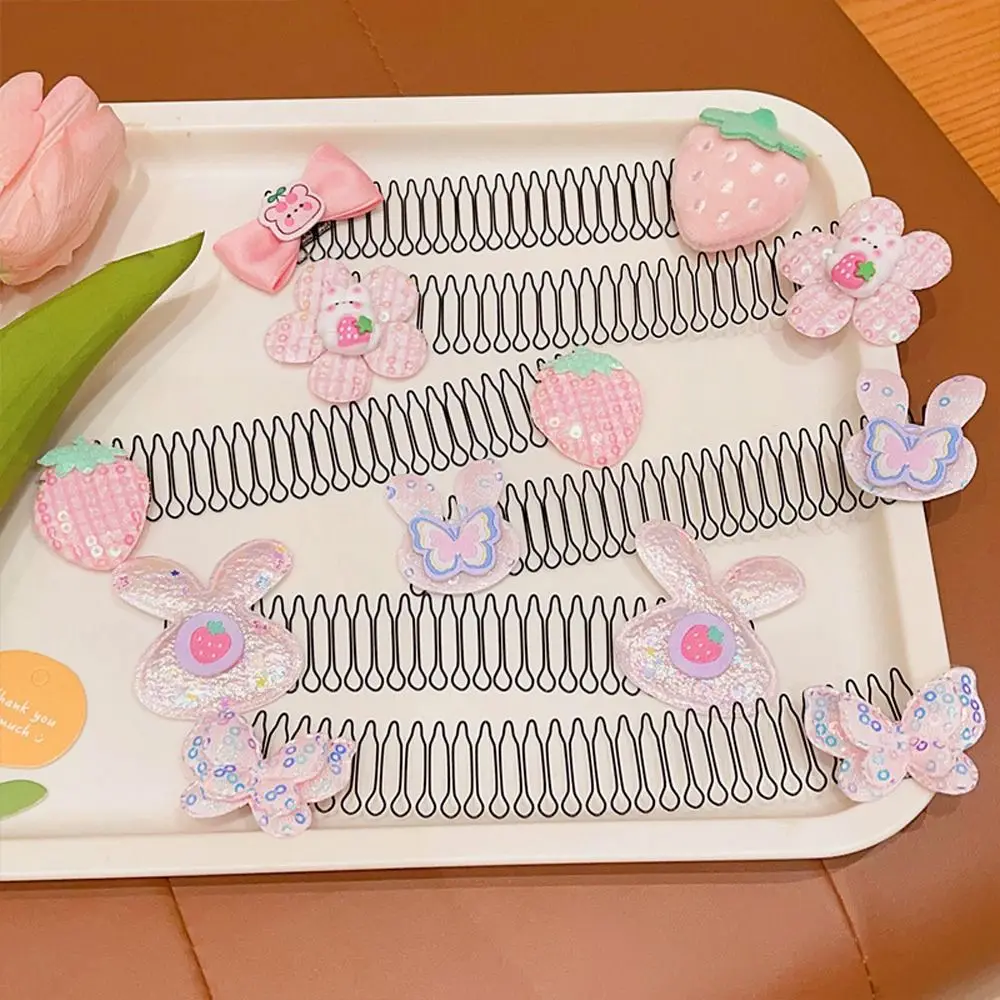

Rabbit U Shape Hair Styling Comb Fashion Flower Butterfly Invisible Extra Hair Holder Shiny Hairpin Party