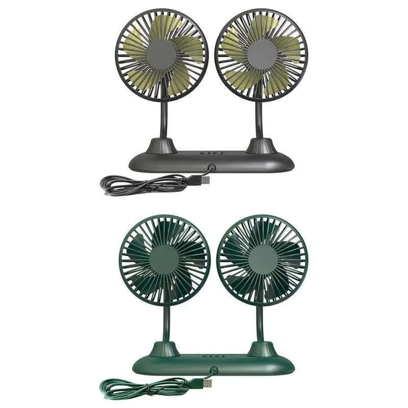 

Car Fan Summer Cooling Electric Dual Head Fans 360 Rotating 4.5inch Car Auto Cooling Air Fan Quiet 3 Speed Dashboard Summer