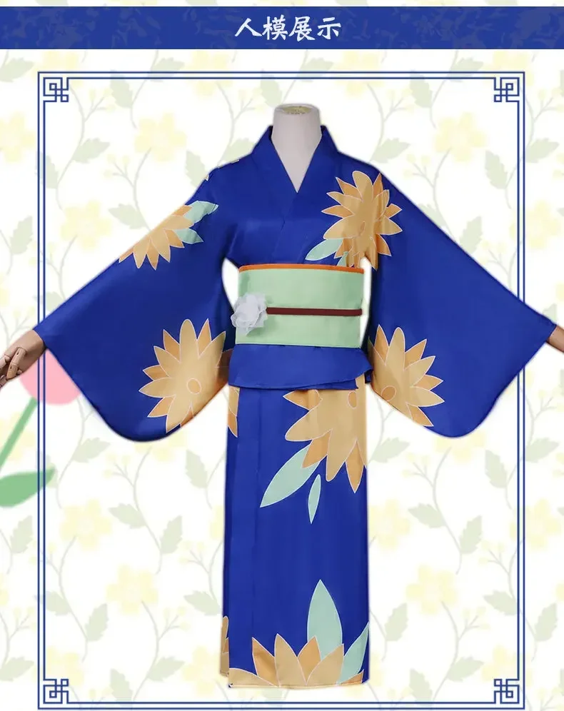 Tokio аниме косплей костюм Токио Мстители Эмма Сано Cos синее кимоно нарядное платье