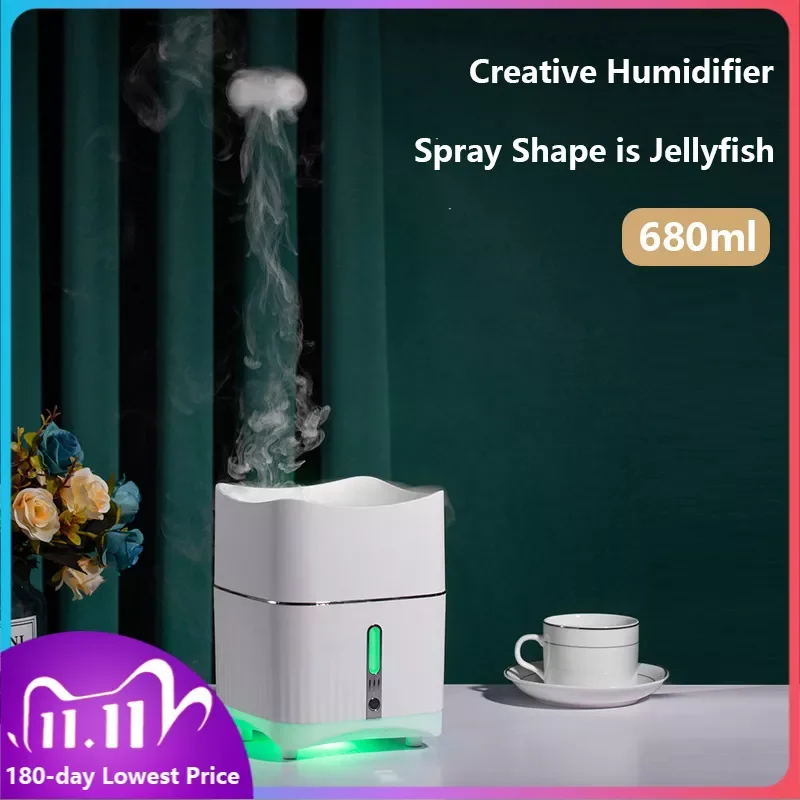 Humidifier Essential Aroma Oil Diffuser Ultrasonic Wood Grain Air Humidifier USB Mini Mist Maker LED Light For Home