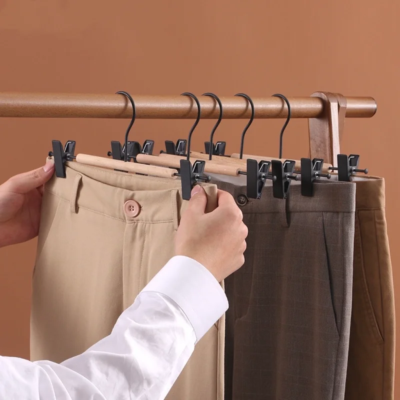 

Telescopic Wardrobe Household Iron Art Adjustable Non-Slip Seamless Multi-function Storage Skirt Hanger