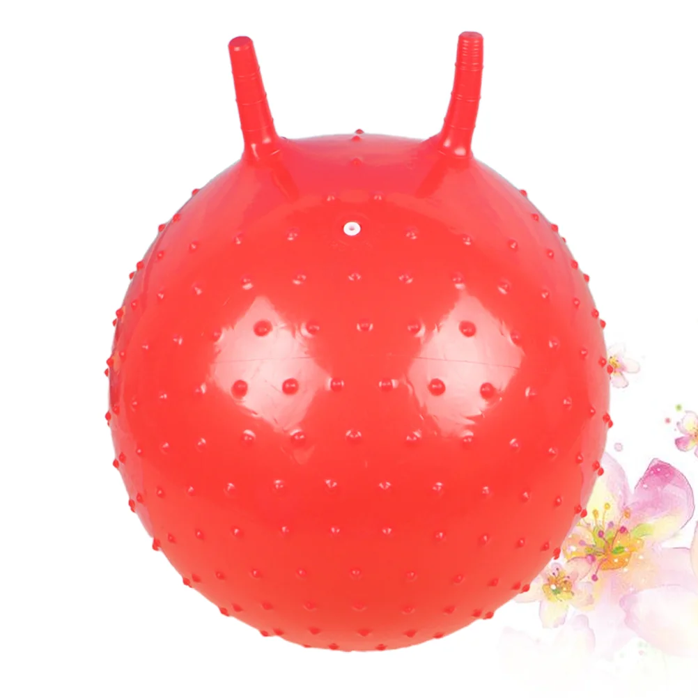 

Massaging Ball Kids Bouncing Balls Hopper Balls Croissant Fitness Jumping with Handle Children Race for Indoor Outdoor