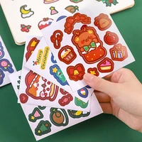 4 pcs cute christmas diy series paper stickers post school office supplies creative aesthetic stationery gift wholesale