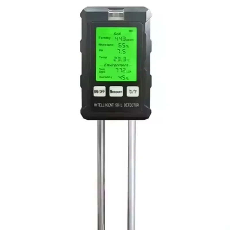 Высокоточный Тестер Почвы 6-в-1 PH EC Детектор Влажности Солнечного Света Воздуха