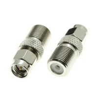 f to sma connector socket f female jack to sma male plug f sma nickel plated brass straight coaxial rf adapters