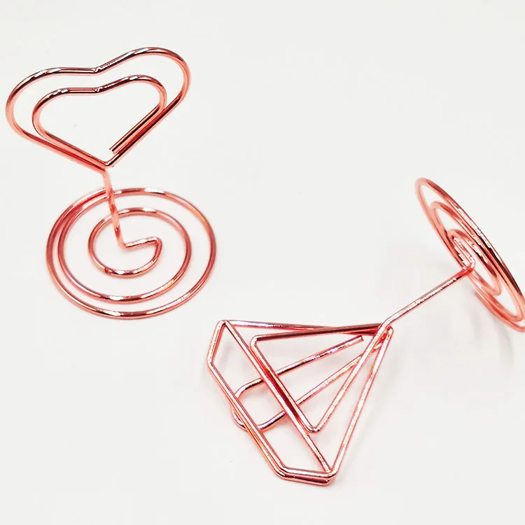 

Держатель для визиток, 50 шт./компл., милое сердце, металлический материал, креативный домашний декор, для вечерние ринки, свадьбы, Настольная ...