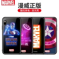 2022 marvel luminous iron man phone cases for iphone 11 pro max xr xs max 8 x 7 se 2020 back cover