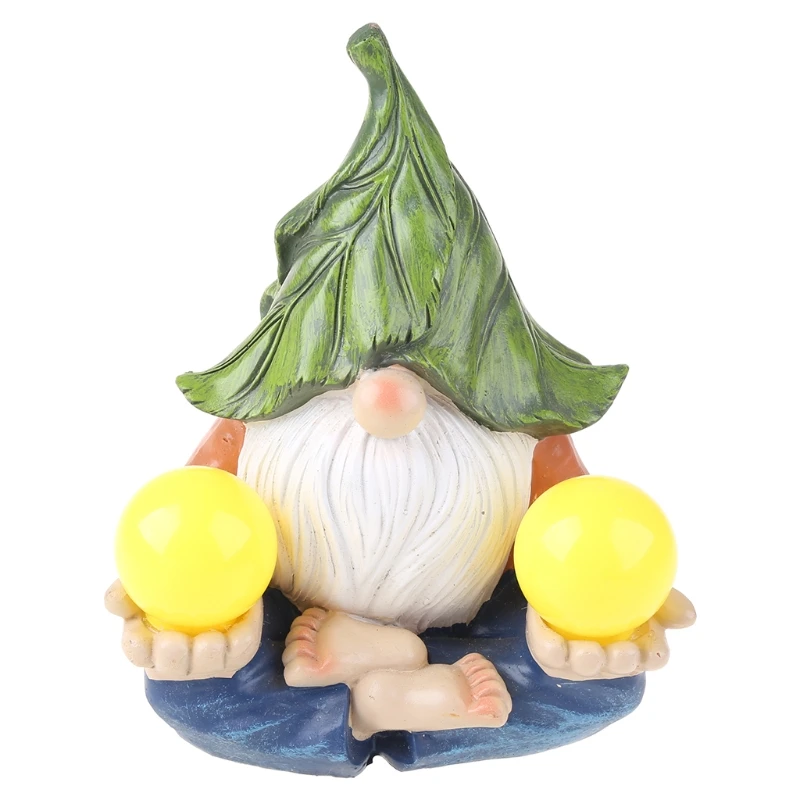 

Faceless Gnome Statue Garden Landscape Lighting Resin Figurines Outdoor Lawn Courtyard Night Sculpture Decorative