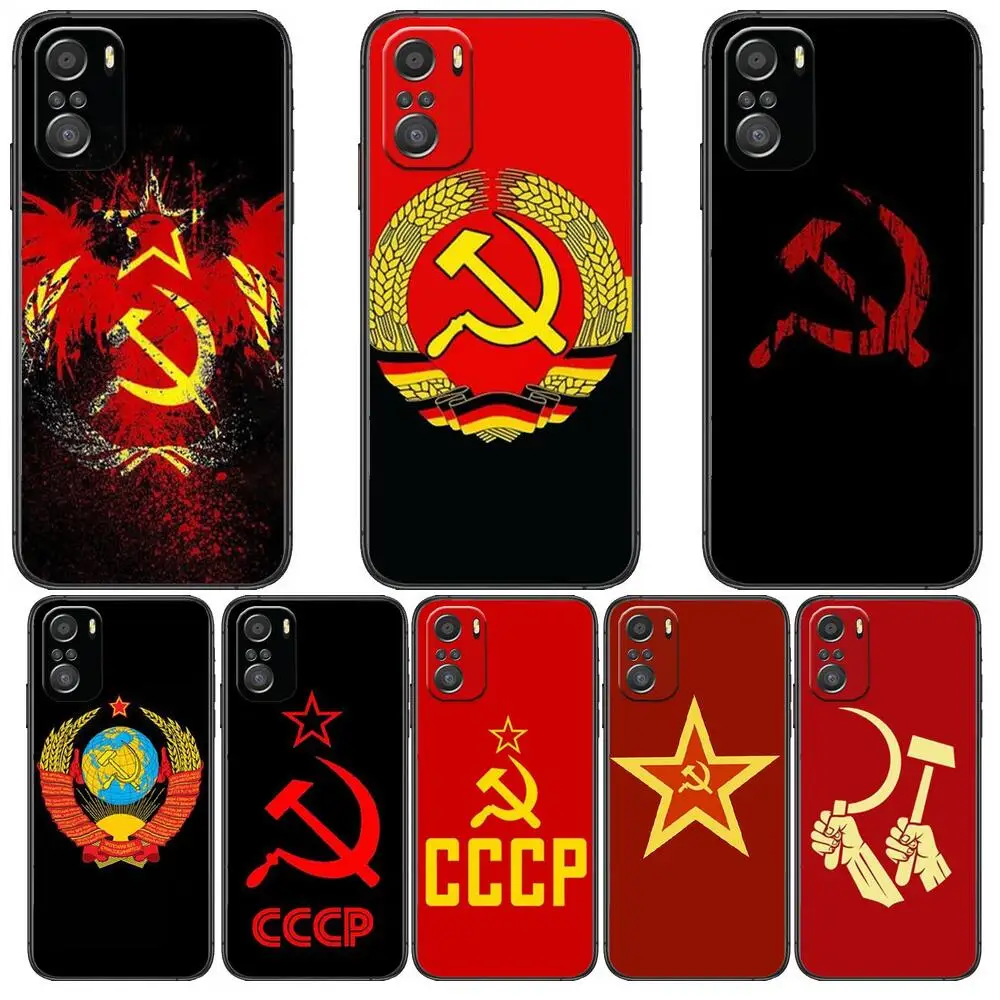 

Soviet Union USSR Flag Phone Case For xiaomi redmi 11 Lite pro Ultra 10 9 8 MIX 4 FOLD 10T Black Cover Silicone Back Prett