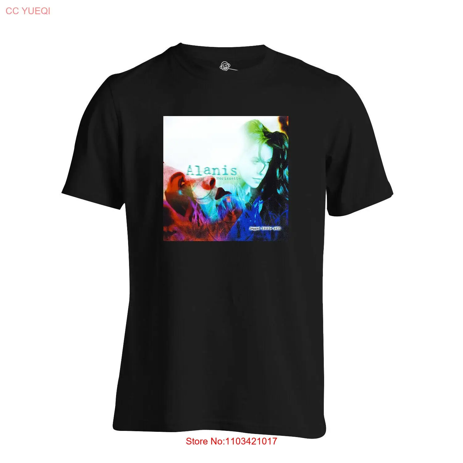 Футболка Alanis Morissette с изображением маленькой таблетки Обложка альбома Indie Rock Pop