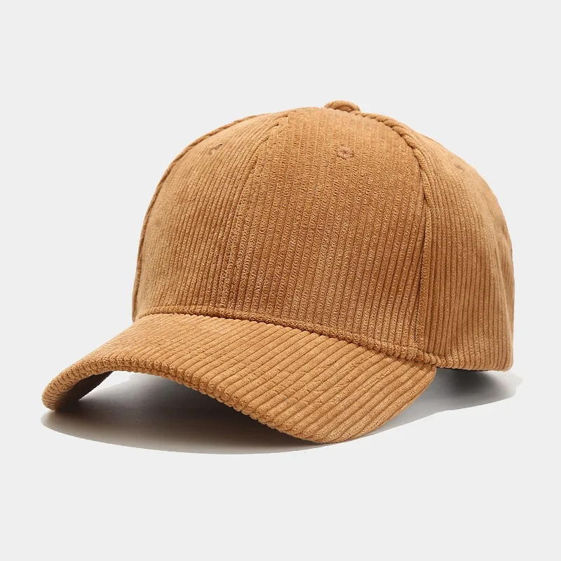 

Autumn Corduroy Plain Baseball Cap for Men Women Daily Casual Outdoor Cricket Cap Unisex Snapback Casquette