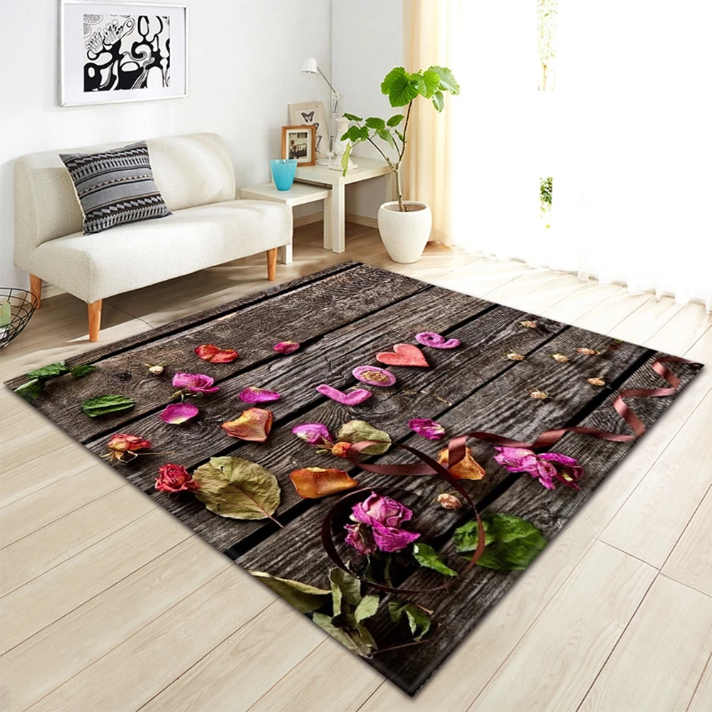 

Living Room Carpet Kids Room Decoration Rug Home 3D Wood Grain Children Non-slip Carpet Hallway Floor Bedroom Mat Tapis Chambre