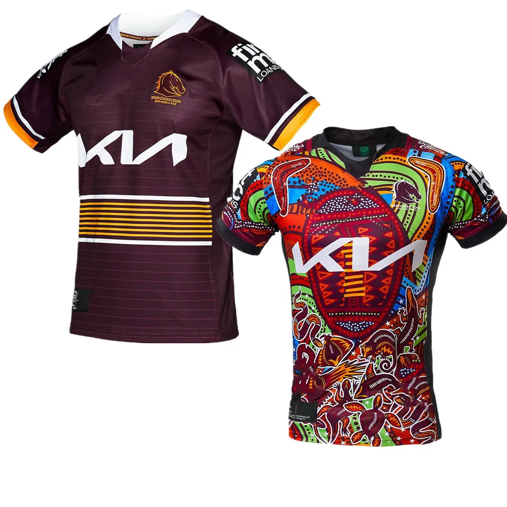 

Australia 2022 2023 Brisbane Broncos rugby jersey indigneous home away rugby shirt 1993/1995 Retro Rugby Jerseys