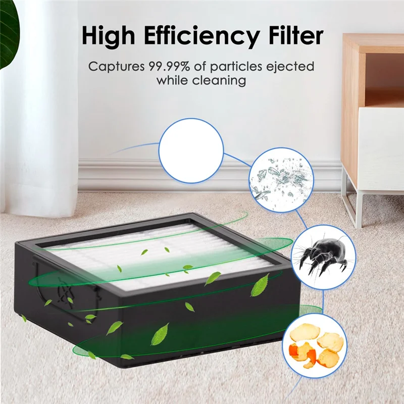 Фото CQMF-Аксессуары для робота-пылесоса Irobot Roomba Combo J7+: мешок для сбора пыли, боковая щетка, тряпка для мытья полов, фильтр. №4